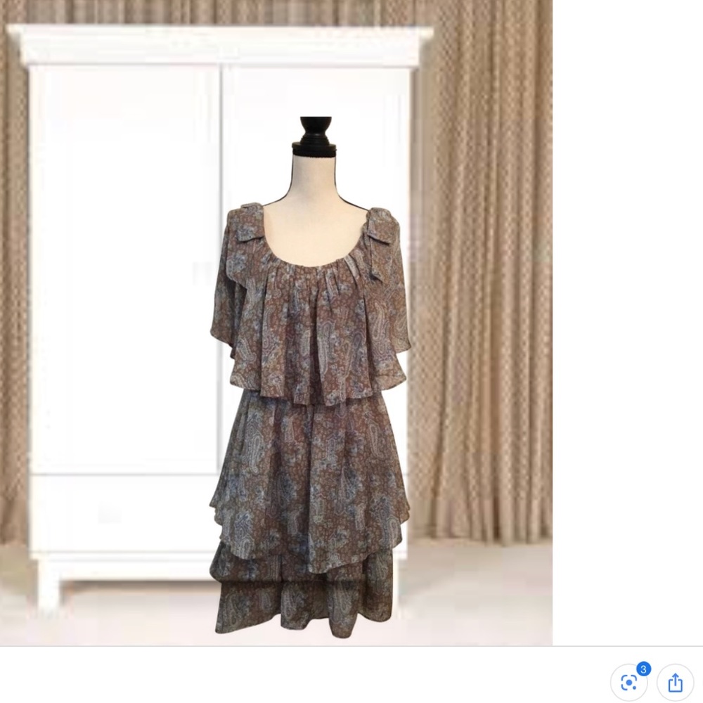 Final Sale Ryu Floral Paisley Ruffle Dress